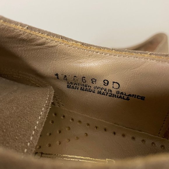 Antica Cuoieria Shoemaker's Mens Suede Tan Oxford Shoes Sz 9 Made in Italy - Picture 8 of 9